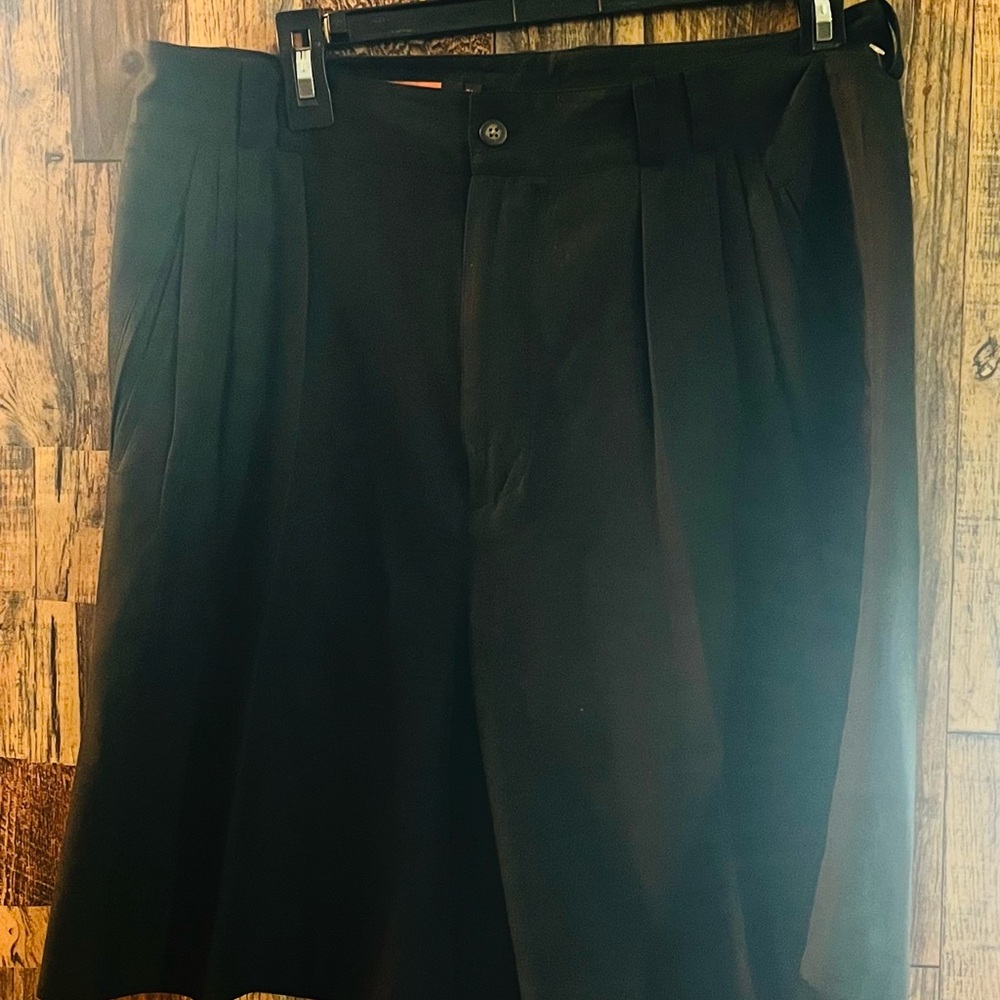 Axis Mens Bermuda shorts size 32 length 22 cotton & silk black